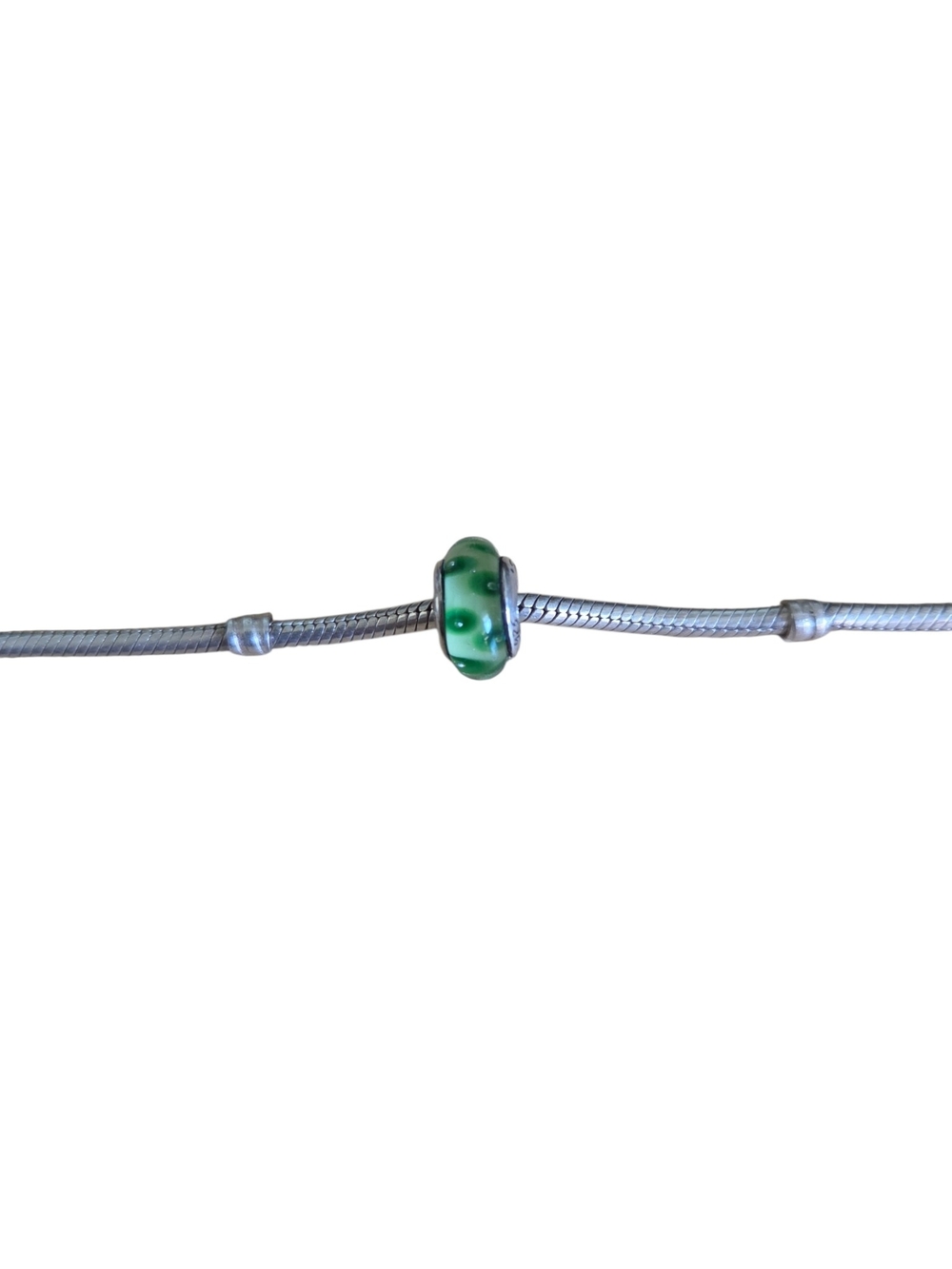 Sim Star 925 Sterling Silver Glass Bead Charm Bracelet